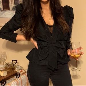 Zara puffed shoulder top